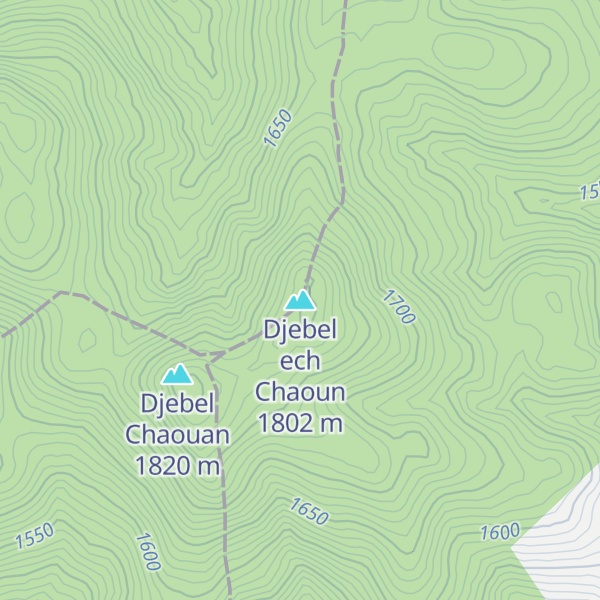 Map of Djebel ech Chaoun