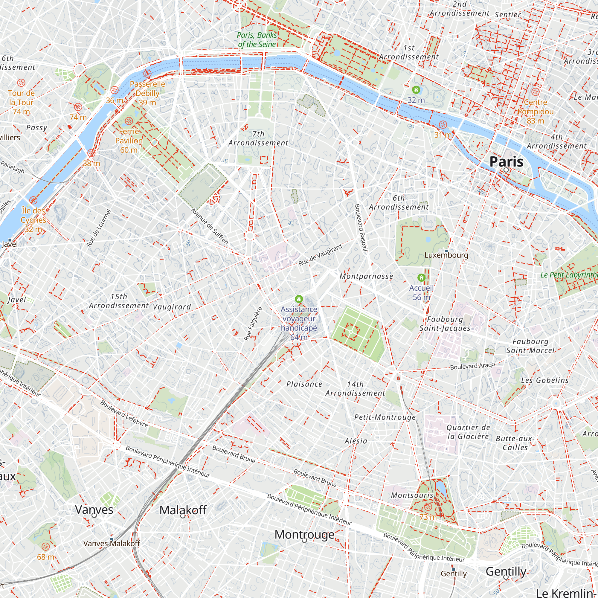 Assistance voyageur handicapé map