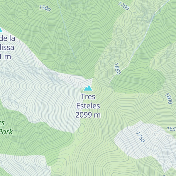 Map of Tres Esteles