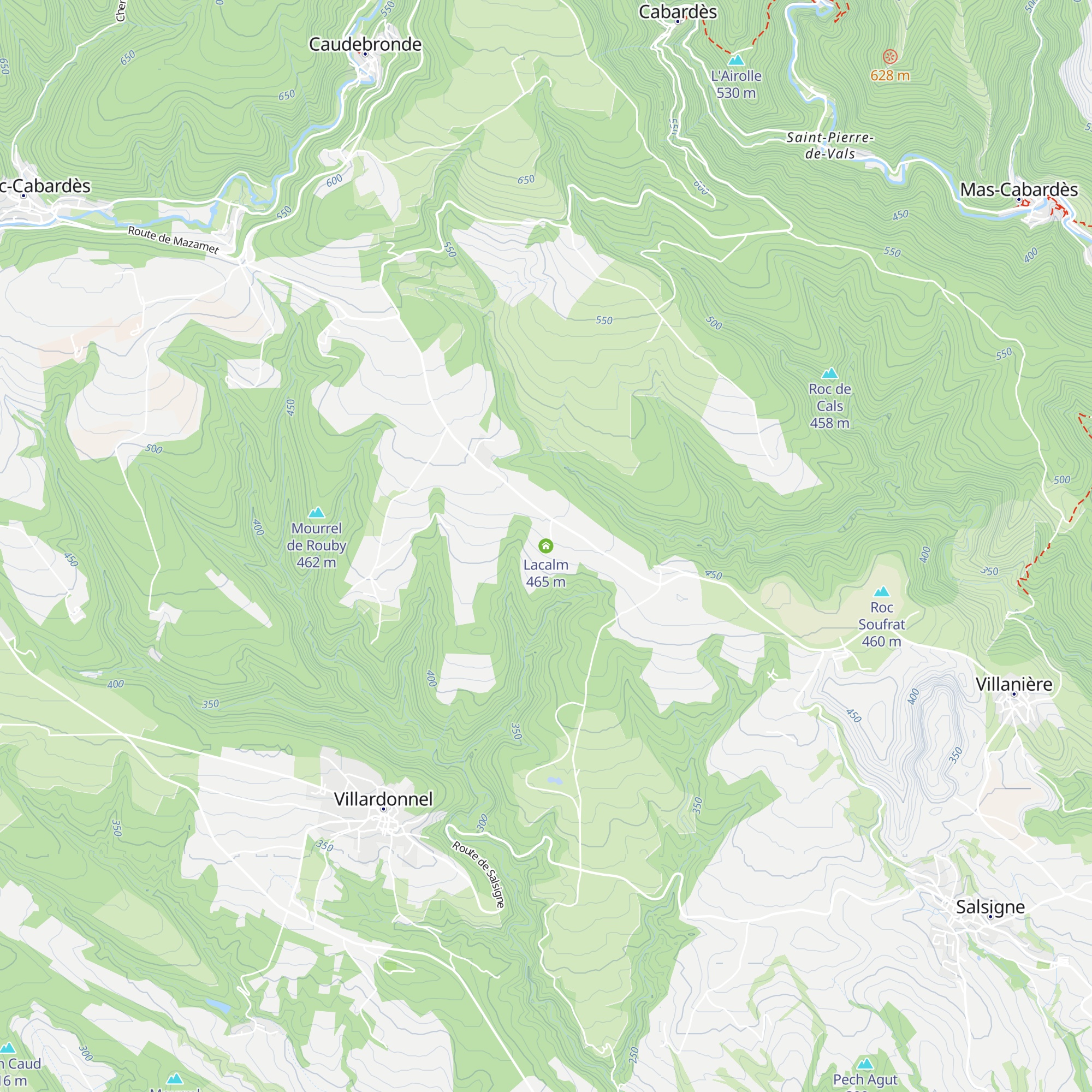 Lacalm map