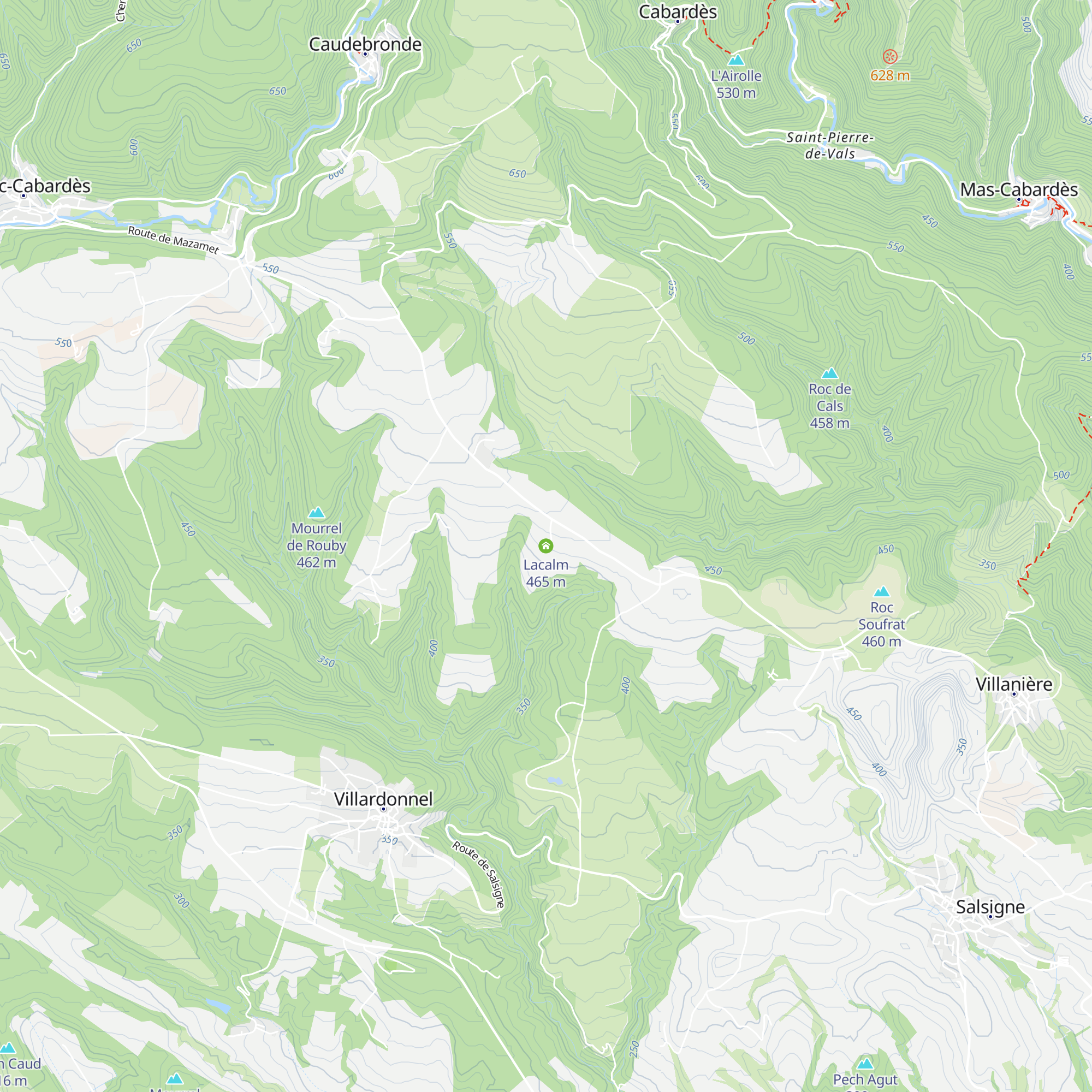 Lacalm map