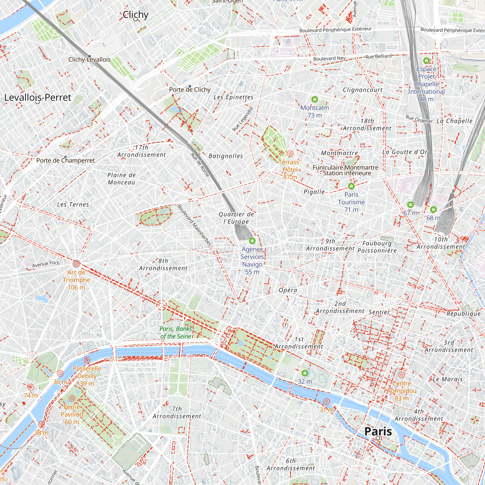 Informations SNCF Paris, Île de France map