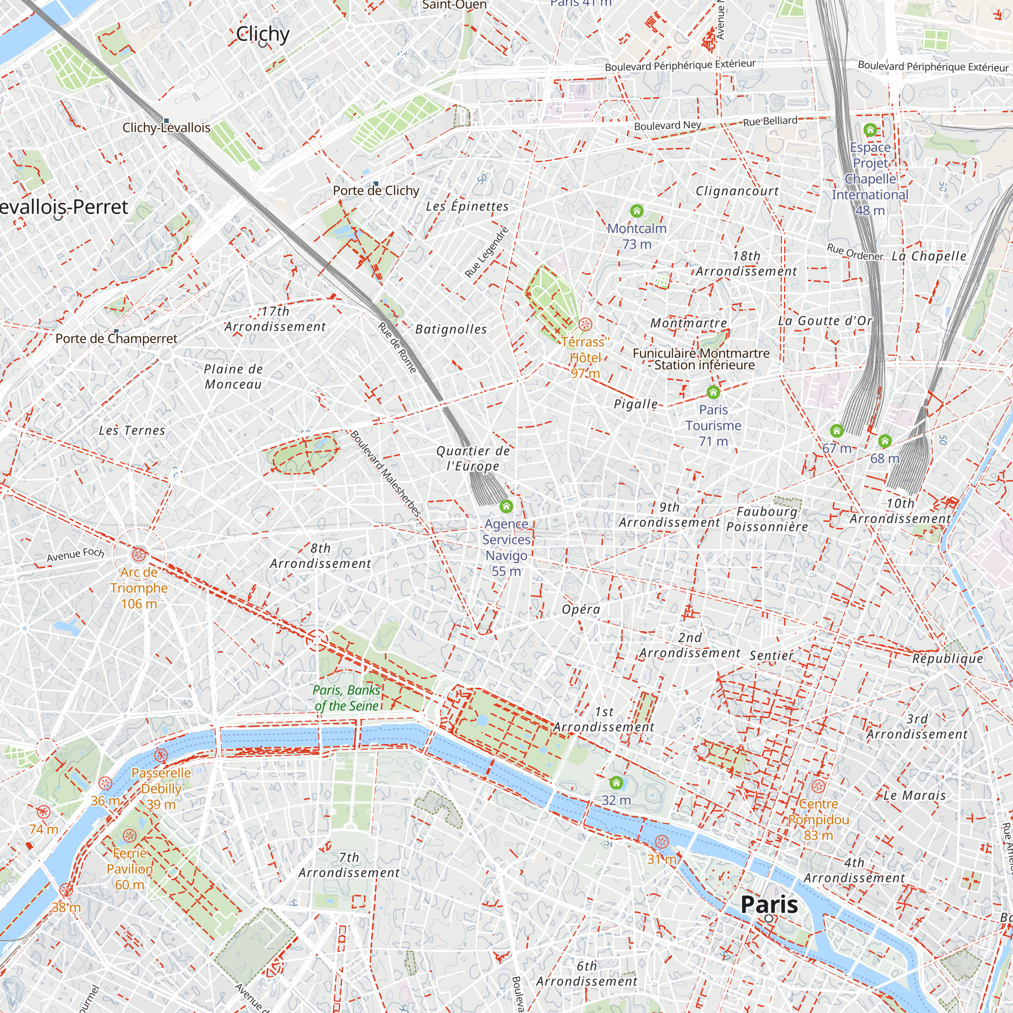Agence Services Navigo map