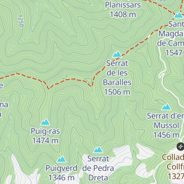 Map of Serrat dels Belitres