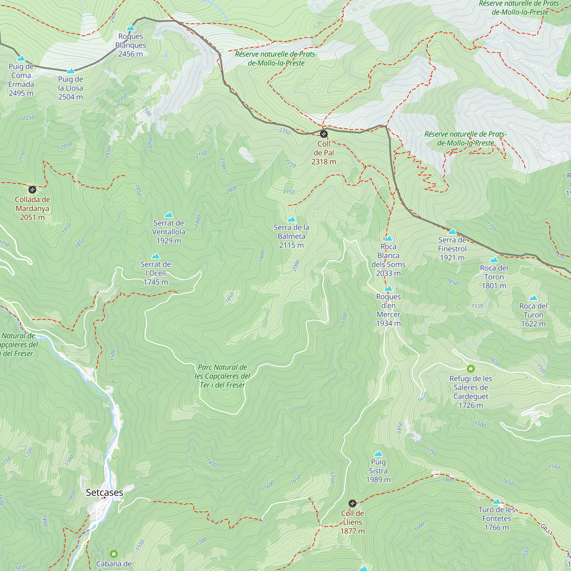 Refugi forestal Jaume Ferrer map