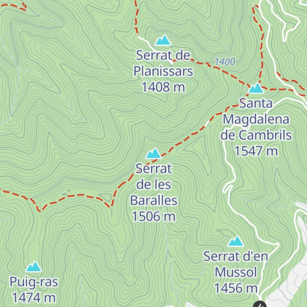Map of Serrat de les Baralles