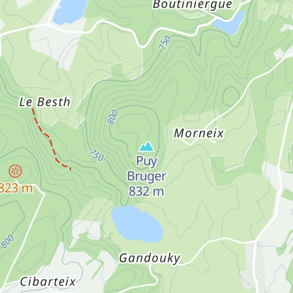 Map of Puy Bruger