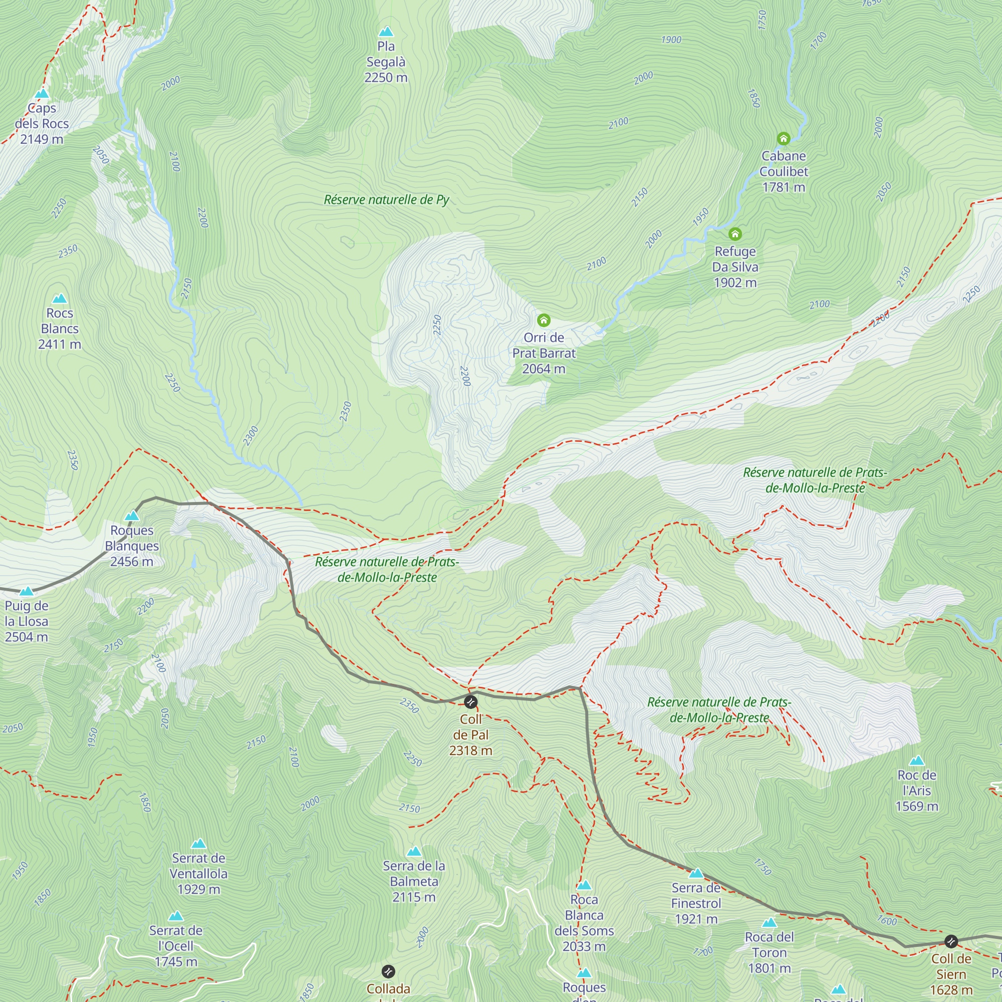 Refuge de la Porteille de Rojta map