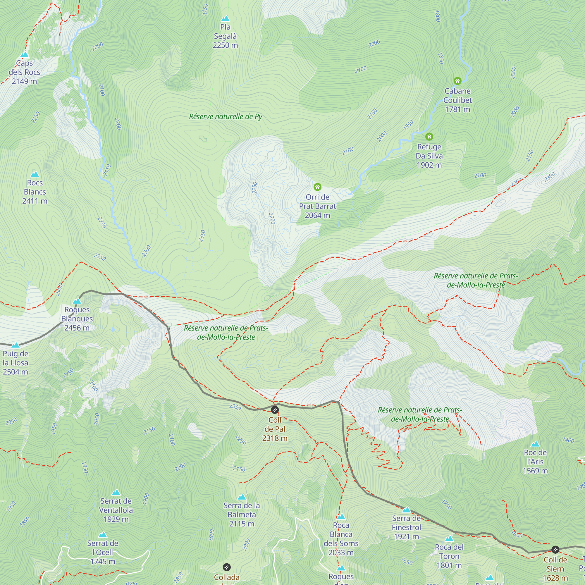 Refuge de la Porteille de Rojta map