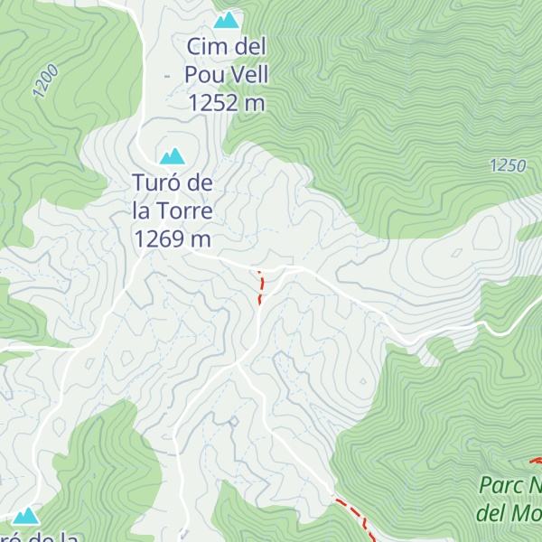 Map of Turó del Poniol