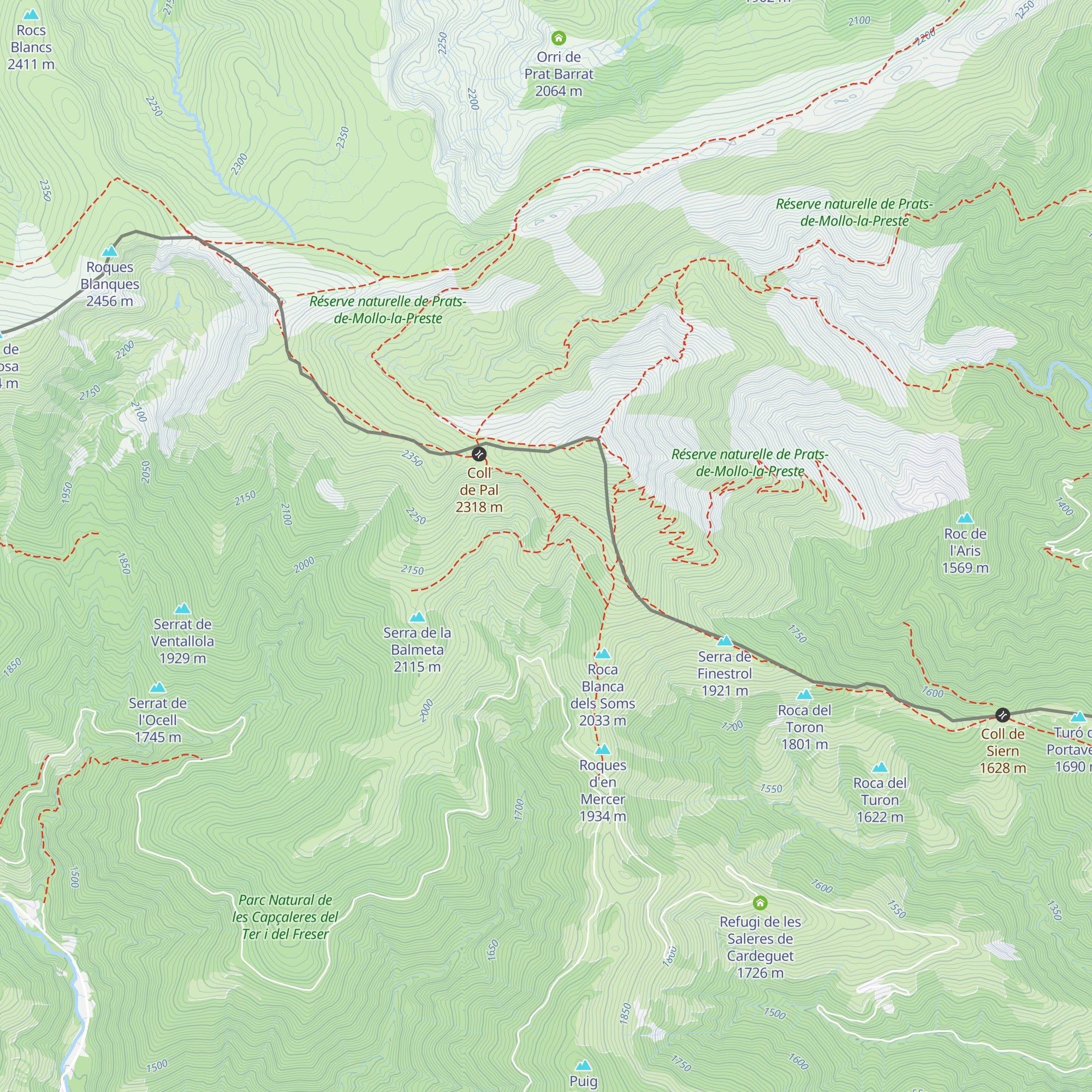 Refugi Costabona map