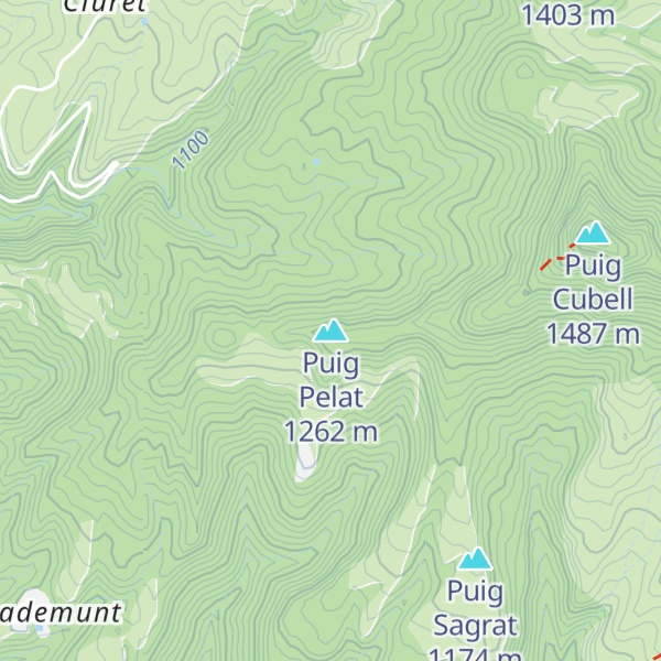 Map of Puig Pelat