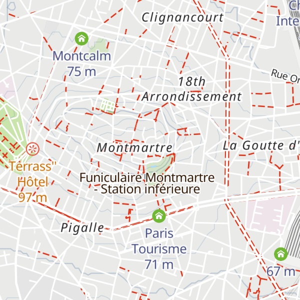 Map of Montmartre