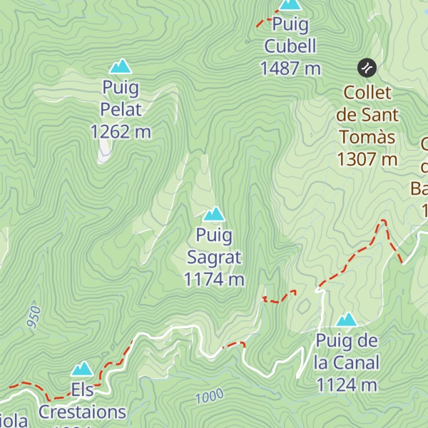 Map of Puig Sagrat