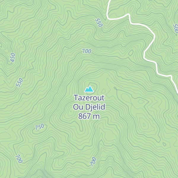 Map of Tazerout Ou Djelid