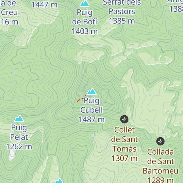 Map of Puig Cubell