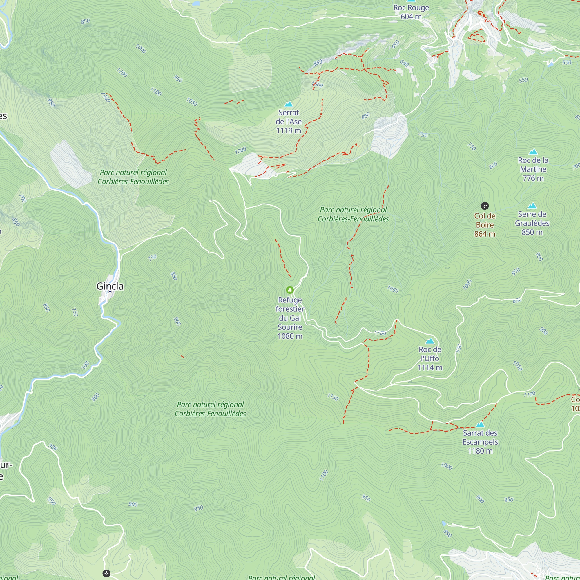 Refuge forestier du Gai Sourire map