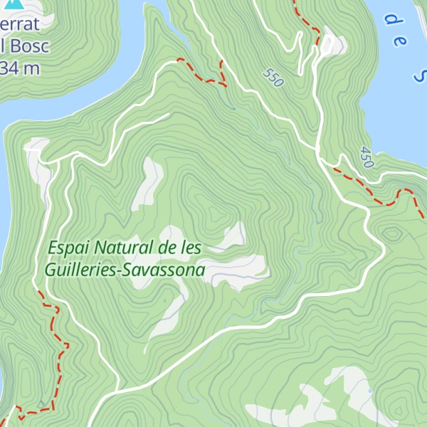 Map of Puig de la Creu
