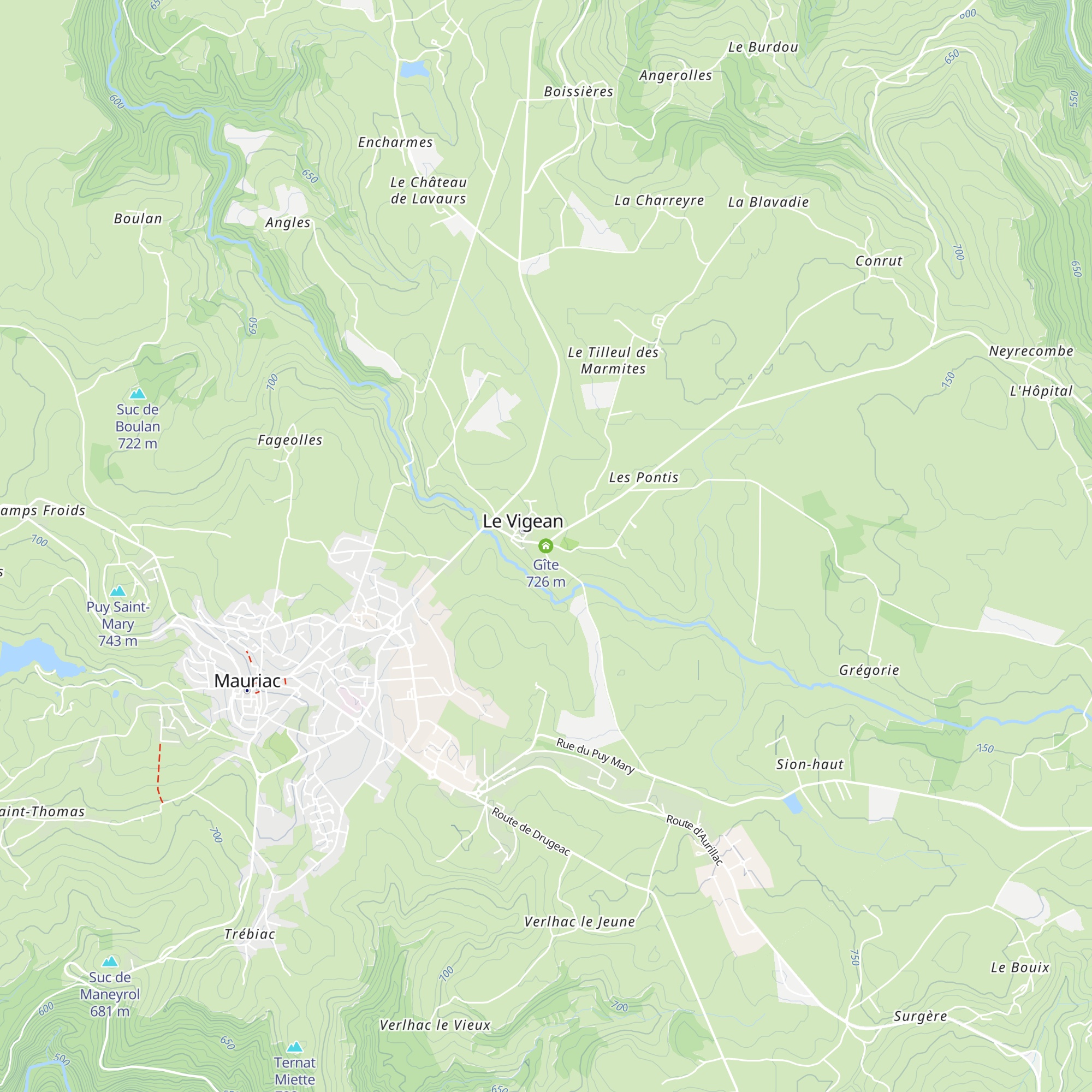Gîte map