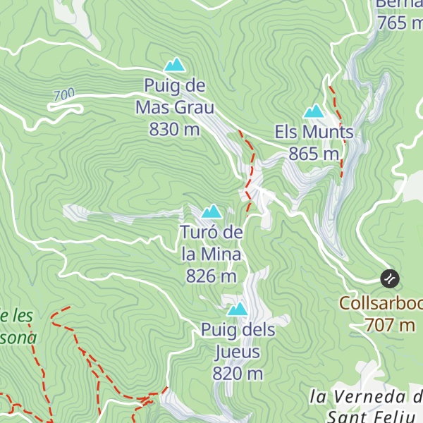 Map of Turó de la Mina
