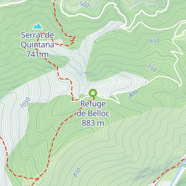 Map of Refuge de Belloc