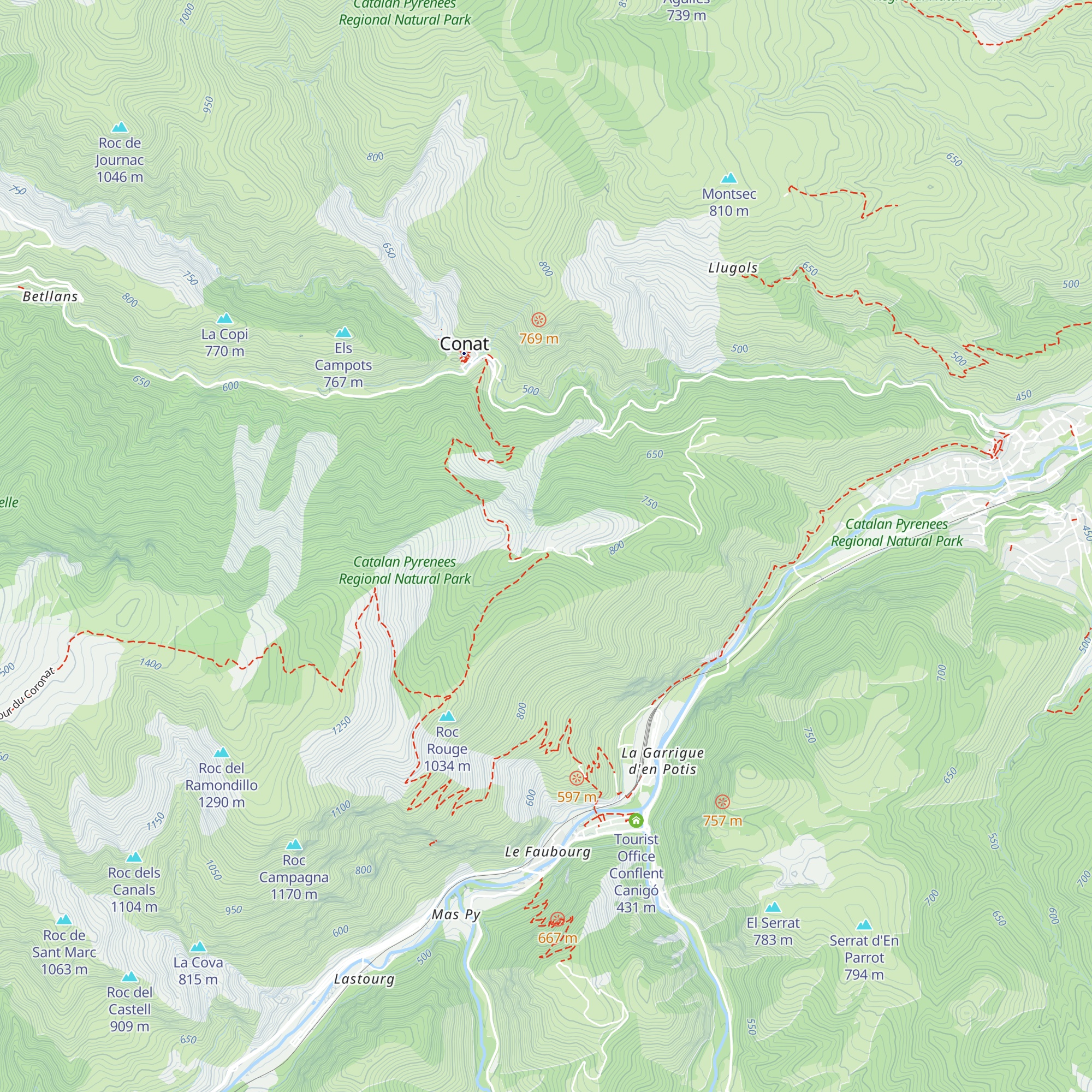 Refuge de Belloc map