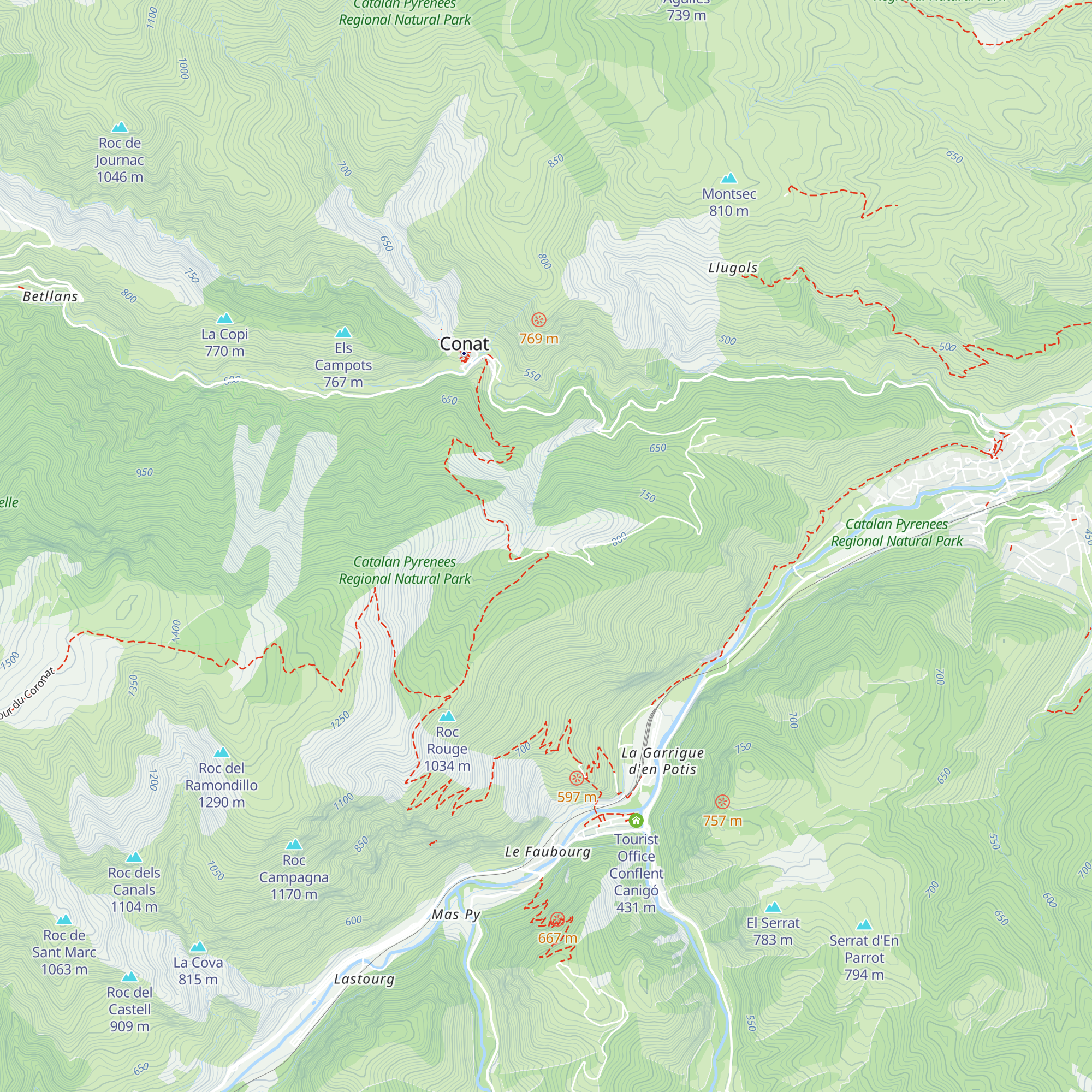 Refuge de Belloc map