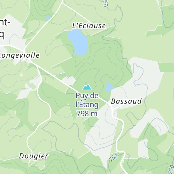 Map of Puy de l'Étang