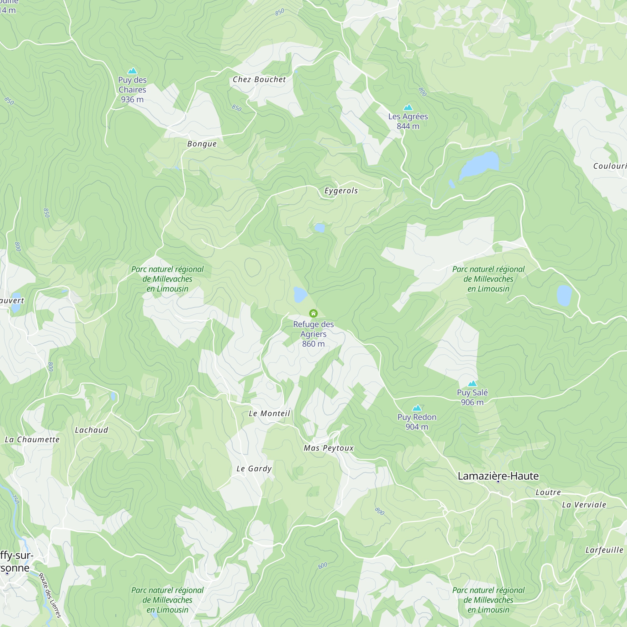 Refuge des Agriers map