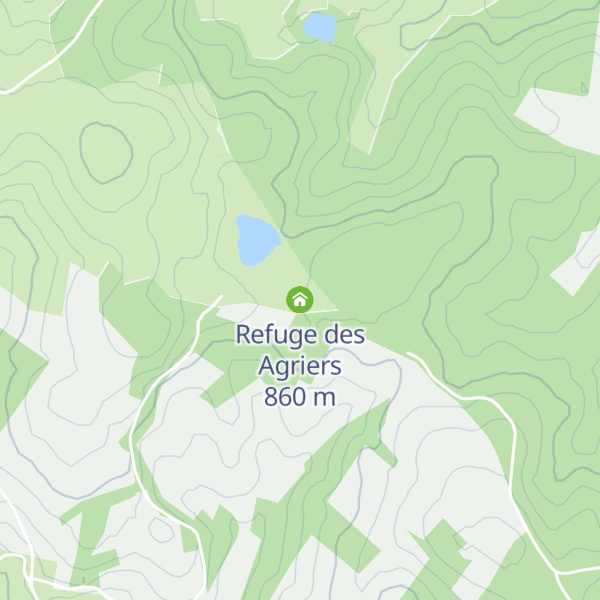 Map of Refuge des Agriers