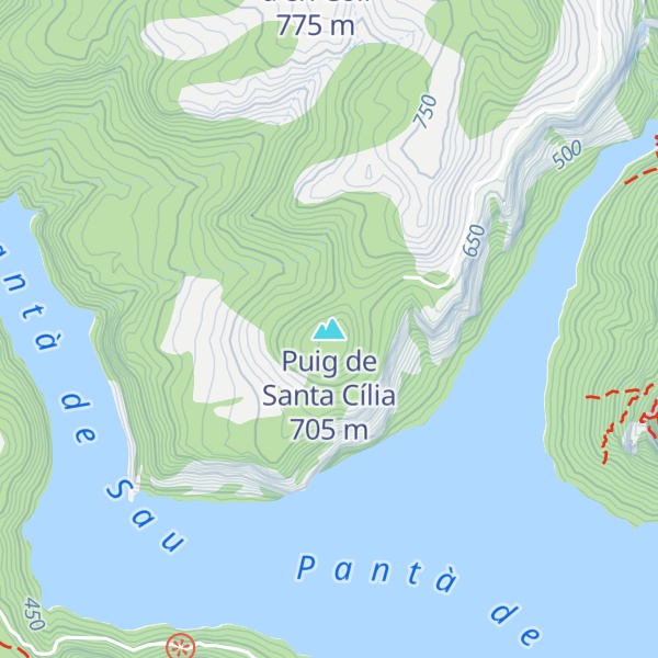 Map of Puig de Santa Cília