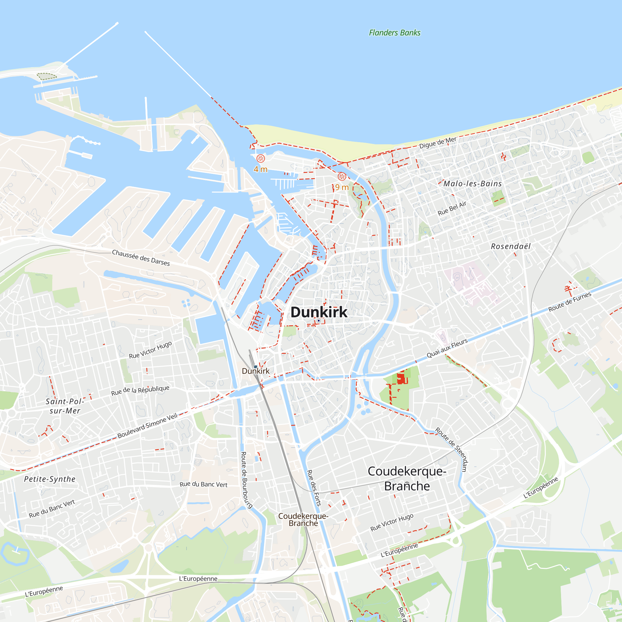 Office du tourisme de Dunkerque map