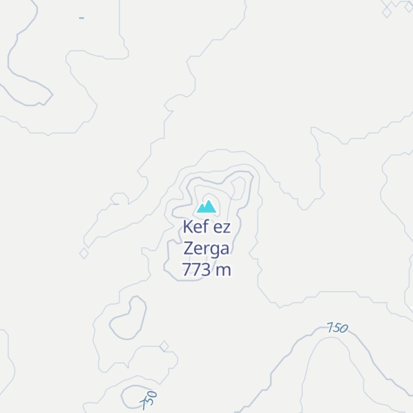 Map of Kef ez Zerga
