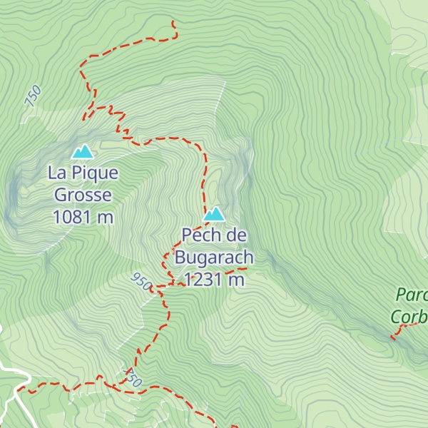 Map of Pech de Bugarach