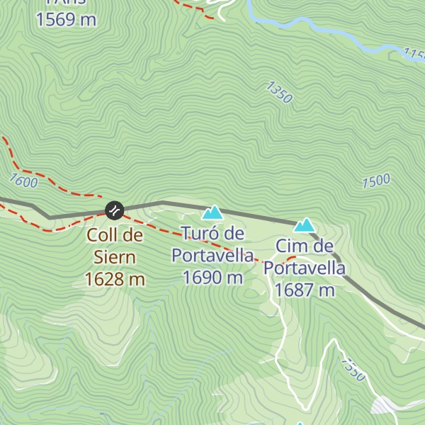 Map of Turó de Portavella