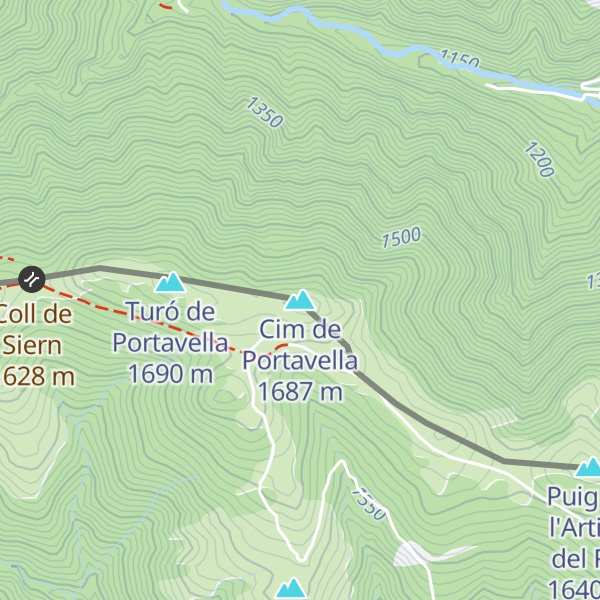 Map of Cim de Portavella