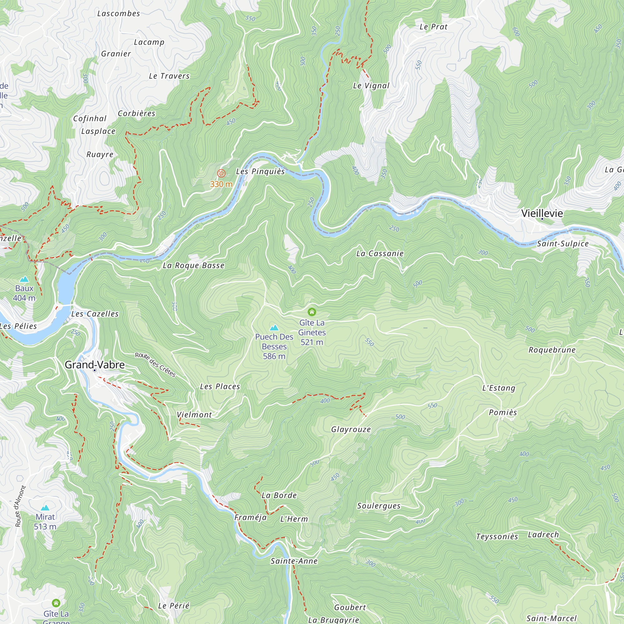 Gîte La Ginetes map