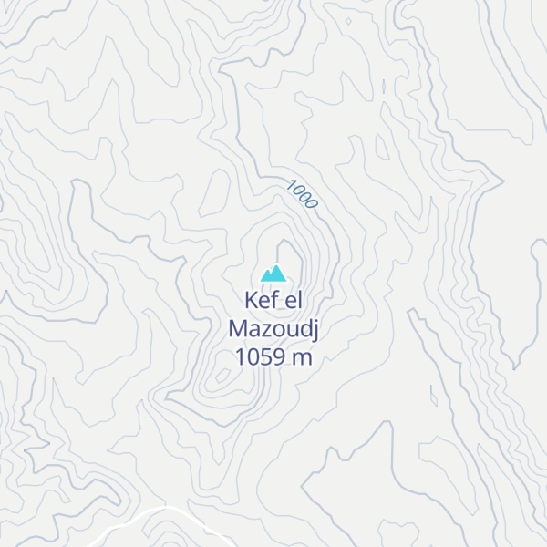 Map of Kef el Mazoudj