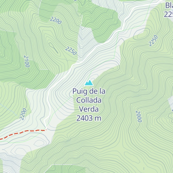 Map of Puig de la Collada Verde