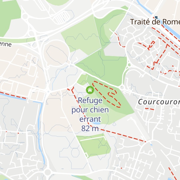 Map of Refuge pour chien errant