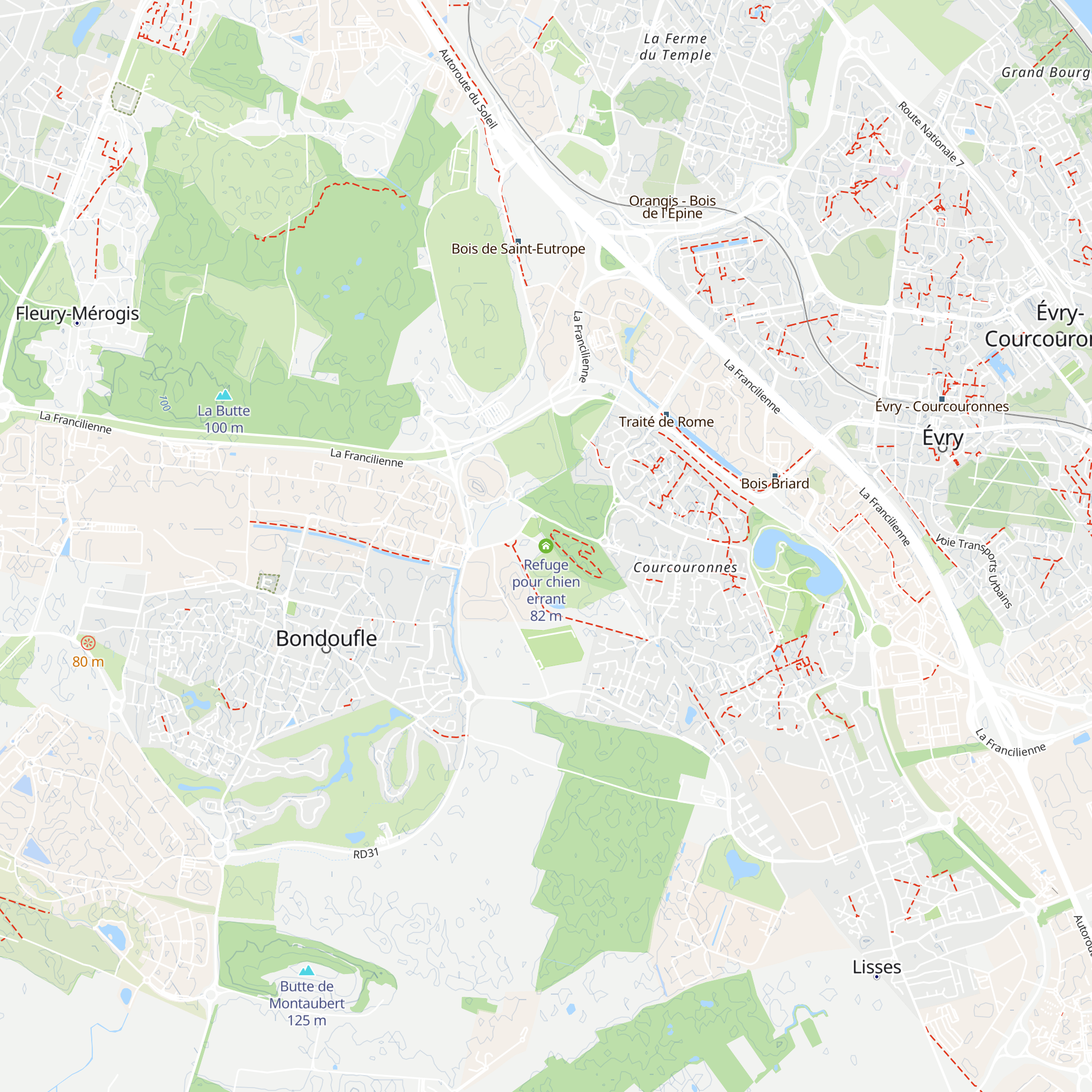Refuge pour chien errant map