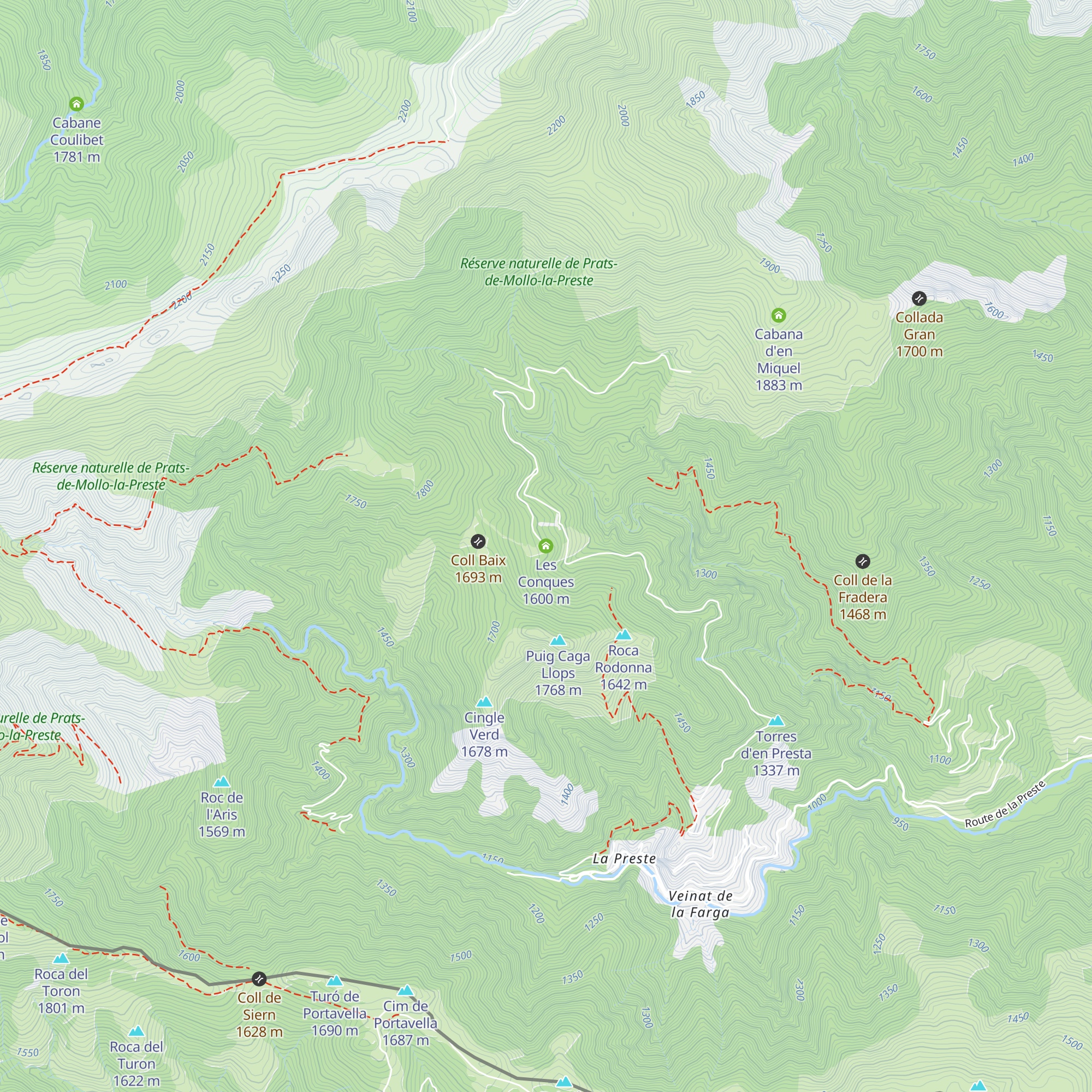 Les Conques map