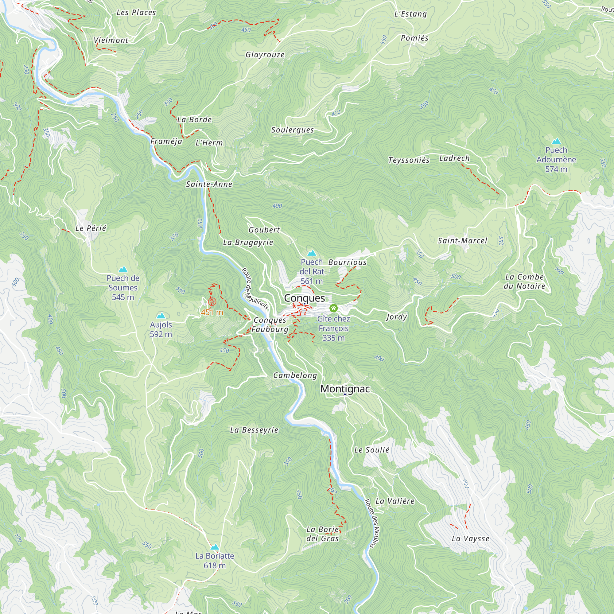 Office du Tourisme de Conques map