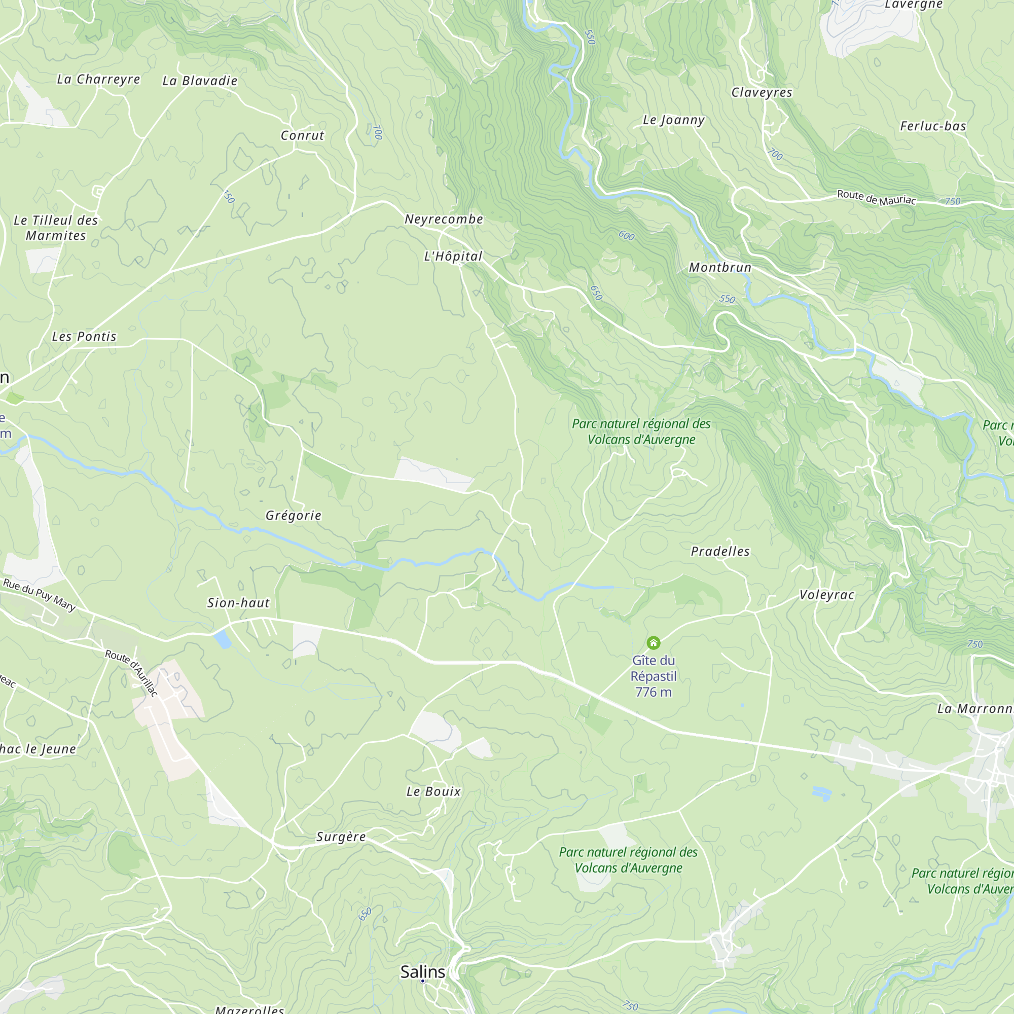 Gîte de Lasbordes map
