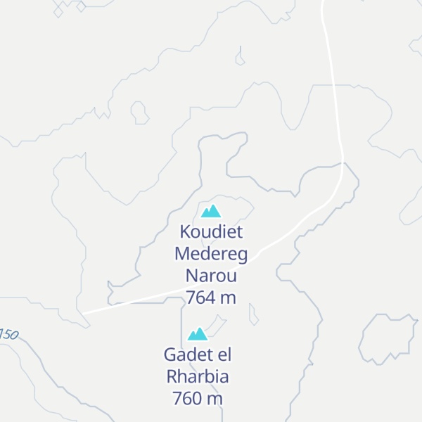 Map of Koudiet Medereg Narou