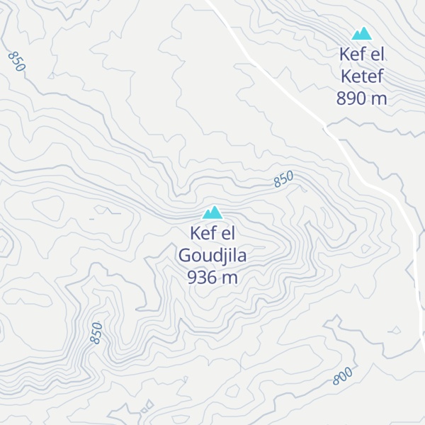 Map of Kef el Goudjila