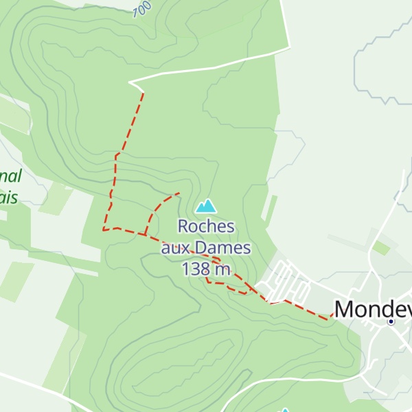 Map of Roches aux Dames