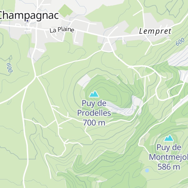 Map of Puy de Prodelles