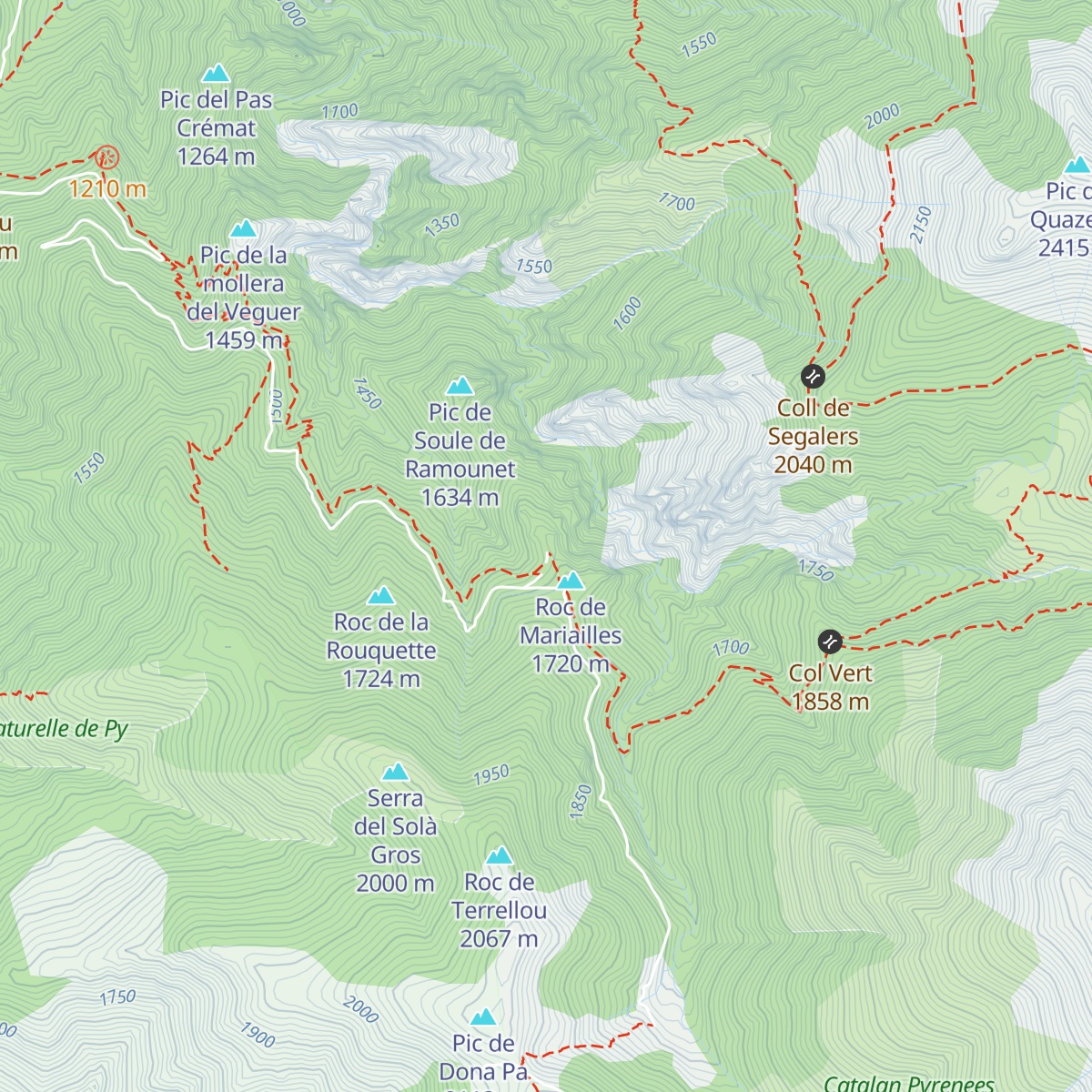Refuge de Mariailles map