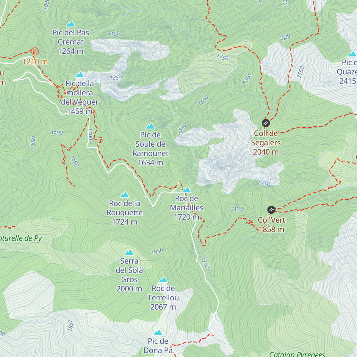 Refuge de Mariailles map